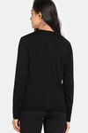 Zivame Retro Peek Jumpers Flat Knit Loungewear Top - Black Beauty — thumbnail 4